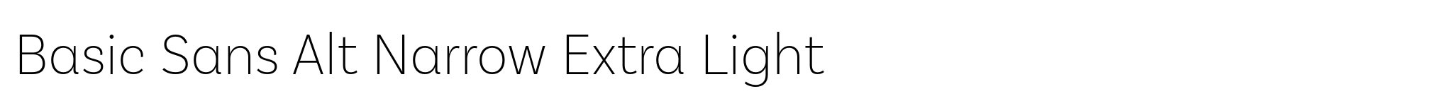 Basic Sans Alt Narrow Extra Light image